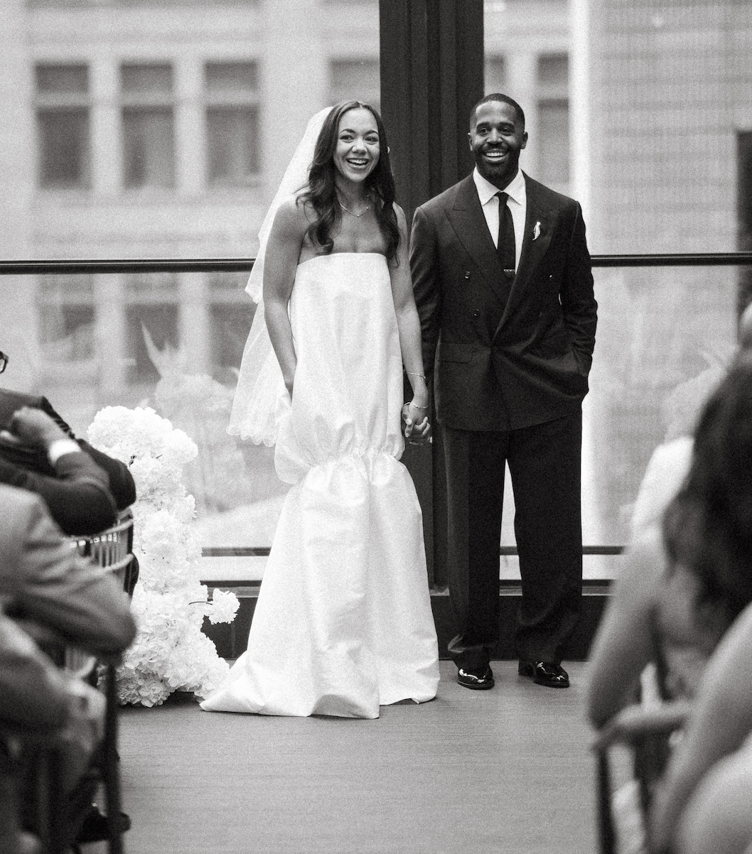 Inside the impossibly chic rooftop wedding of two fashion lovers